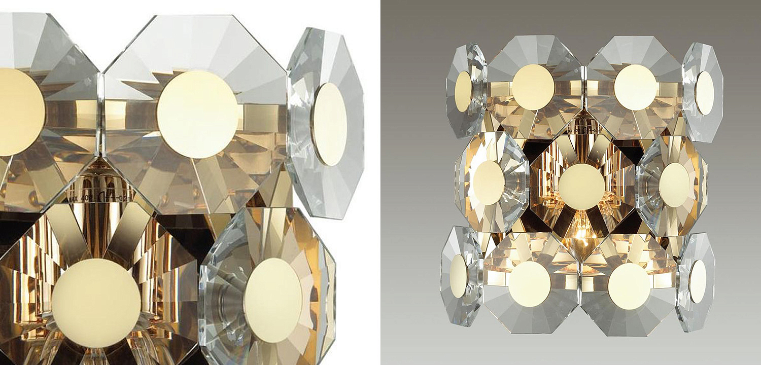 Бра Crystal Octagons Gold Бра Crystal Octagons Gold - Loft-Concept в Рязани
