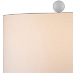 Настольная лампа белая с тканевым абажуром в форме цилиндра Morphing варинант исполнения - 2 | Loft Concept в Рязани