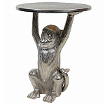 Столик с подстольем в виде обезьянки Bombay Nickel варинант исполнения - 1 | Loft Concept в Рязани
