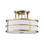 Потолочный светильник с белым матовым абажуром в металлическом каркасе Feiss варинант исполнения - 1 | Loft Concept в Рязани