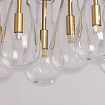 Люстра с 9-ю прозрачными стеклянными плафонами в форме капли Lucid Rain  варинант исполнения - 7 | Loft Concept в Рязани