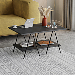 Стол журнальный с прямоугольной столешницей и полкой цвета антрацит ESSEL ANTHRACITE варинант исполнения - 2 | Loft Concept в Рязани