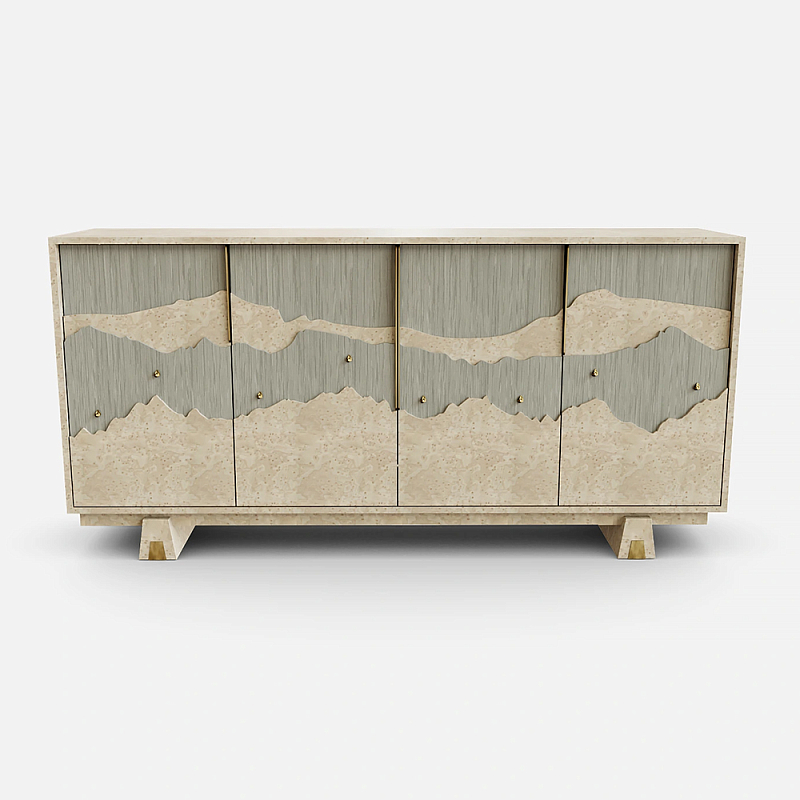 Буфет Okinawa Taupe Large Бежевый Серый Золотой в Рязани | Loft Concept 