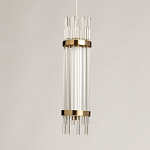 Подвесной светильник с цилиндрическим плафоном из прозрачных стеклянных трубок Nembus варинант исполнения - 3 | Loft Concept в Рязани