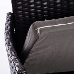 Обеденный комплект из искуственного ротанга Vintara черный варинант исполнения - 4 | Loft Concept в Рязани