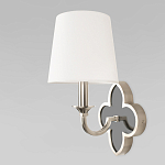 Бра с белым текстильным абажуром и фигурным основанием с зеркальной вставкой Vitorino варинант исполнения - 20 | Loft Concept в Рязани