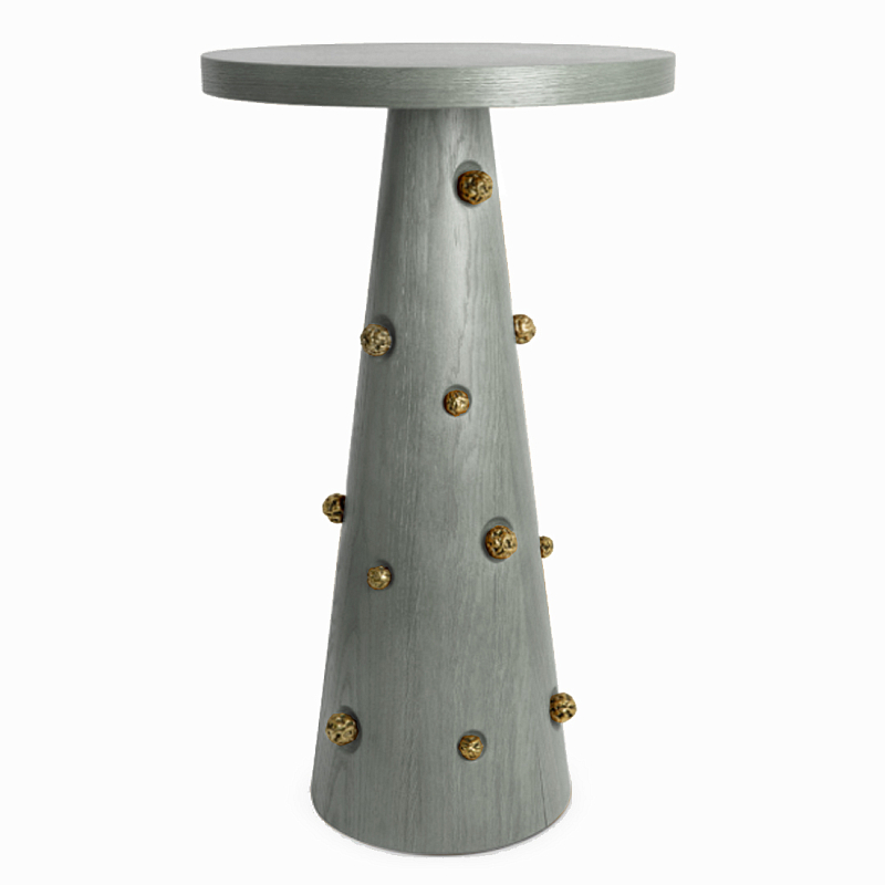 Приставной столик Okinawa Taupe Side table Серый Золотой в Рязани | Loft Concept 