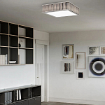 Потолочный светильник квадратный с гофрированным абажуром цвета графит Millennium варинант исполнения - 3 | Loft Concept в Рязани