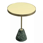 Кофейный столик с круглой зеркальной столешницей и мраморным основанием Stable Base варинант исполнения - 1 | Loft Concept в Рязани