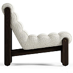 Кресло с деревянным каркасом и обивкой из белой ткани букле Medieval Furniture варинант исполнения - 4 | Loft Concept в Рязани