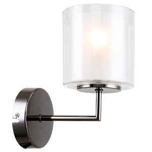 Жемчужно-черное бра с плафоном из двойного стекла LAURENT