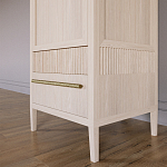 Узкий Шкаф Primo с 2 выдвижными ящиками Светлый дуб варинант исполнения - 4 | Loft Concept в Рязани