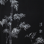 Обои ручная роспись Bamboo Argent on Pitch dyed silk варинант исполнения - 1 | Loft Concept в Рязани