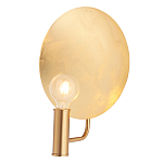 Бра с золотым круглым отражателем и открытой лампой Sun Glow Disc варинант исполнения - 3 | Loft Concept в Рязани