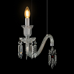 Подвесной светильник стеклянный в виде канделябра Curved Glass Chandelier варинант исполнения - 6 | Loft Concept в Рязани