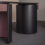 Дизайнерский письменный стол овальной формы с 2-мя выдвижными ящиками по бокам Parsec варинант исполнения - 2 | Loft Concept в Рязани