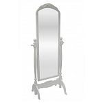 Зеркало напольное белое из массива бука с легкими потертостями White Provence варинант исполнения - 1 | Loft Concept в Рязани