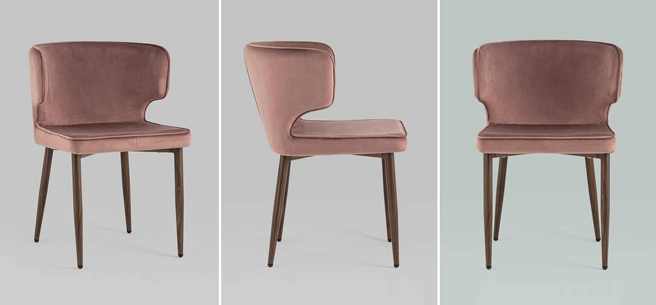 Стул Mateo Chair Пыльнно-Розовый Велюр Стул Mateo Chair Пыльнно-Розовый Велюр - Loft-Concept в Рязани