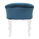 Кресло низкое в стиле прованс Louis French Armchair white and blue velour варинант исполнения - 2 | Loft Concept в Рязани