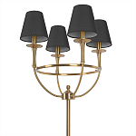 Торшер с металлическим основанием бронзового цвета с черными конусовидными абажурами Dignity варинант исполнения - 3 | Loft Concept в Рязани
