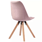 Стул мягкий с высокой спинкой на деревянных ножках Chair Dusty Pink варинант исполнения - 3 | Loft Concept в Рязани