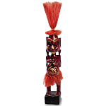 Деревянная декоративная статуэтка Asmat Red Straw Headdress Statuette Red варинант исполнения - 1 | Loft Concept в Рязани