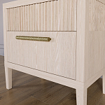 Прикроватная Тумбочка Primo с двумя ящиками Светлый дуб варинант исполнения - 3 | Loft Concept в Рязани