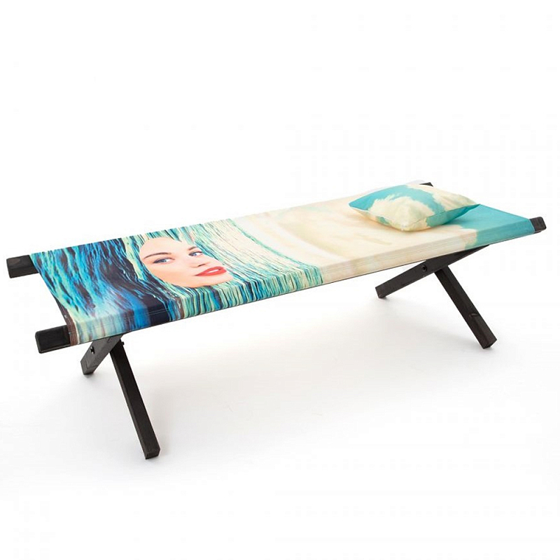 Шезлонг Seletti Poolbed Seagirl Черный Голубой Шезлонг Seletti Poolbed Seagirl Черный Голубой в Рязани | Loft Concept