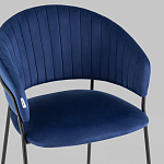 Стул в велюре синего цвета Horizon варинант исполнения - 7 | Loft Concept в Рязани