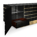 Дизайнерский комод в сочетании черного и золотого цвета Nubian варинант исполнения - 2 | Loft Concept в Рязани