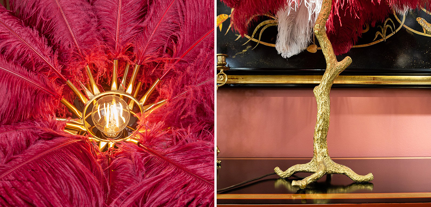 Настольная Лампа Розовые перья GRAND TOUR Mini Feather Lamp Настольная Лампа Розовые перья GRAND TOUR Mini Feather Lamp - Loft-Concept в Рязани