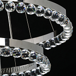 Люстра с тремя кольцами цвета хром и прозрачными хрустальными шарами по периметру Sacramento Transparent Balls Chandelier варинант исполнения - 7 | Loft Concept в Рязани