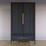 Шкаф платяной Primo с выдвижными ящиками шпон Светлый дуб варинант исполнения - 2 | Loft Concept в Рязани