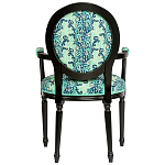 Стул из натурального бука с подлокотниками Ikat Pattern бирюзовый варинант исполнения - 2 | Loft Concept в Рязани