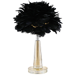 Настольная лампа с перьями Plumage Black Table Lamp варинант исполнения - 1 | Loft Concept в Рязани