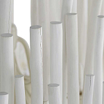 Люстра белая с несколькими ярусами деревянных палочек Bright Wooden Chandelier варинант исполнения - 10 | Loft Concept в Рязани