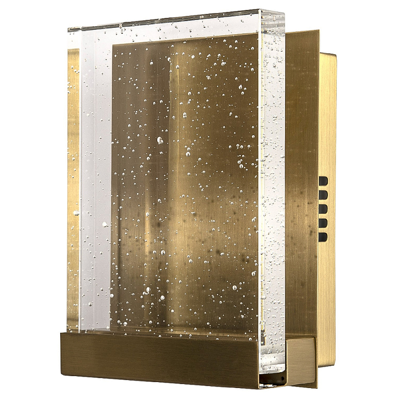 Настенный геометрический светильник со стеклом Rectangle Geometry Glass Wall Lamp Латунь Прозрачное Стекло Настенный геометрический светильник со стеклом Rectangle Geometry Glass Wall Lamp Латунь Прозрачное Стекло в Рязани | Loft Concept