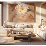 Люстра с многослойными белыми и прозрачными подвесками Character Chandelier варинант исполнения - 3 | Loft Concept в Рязани