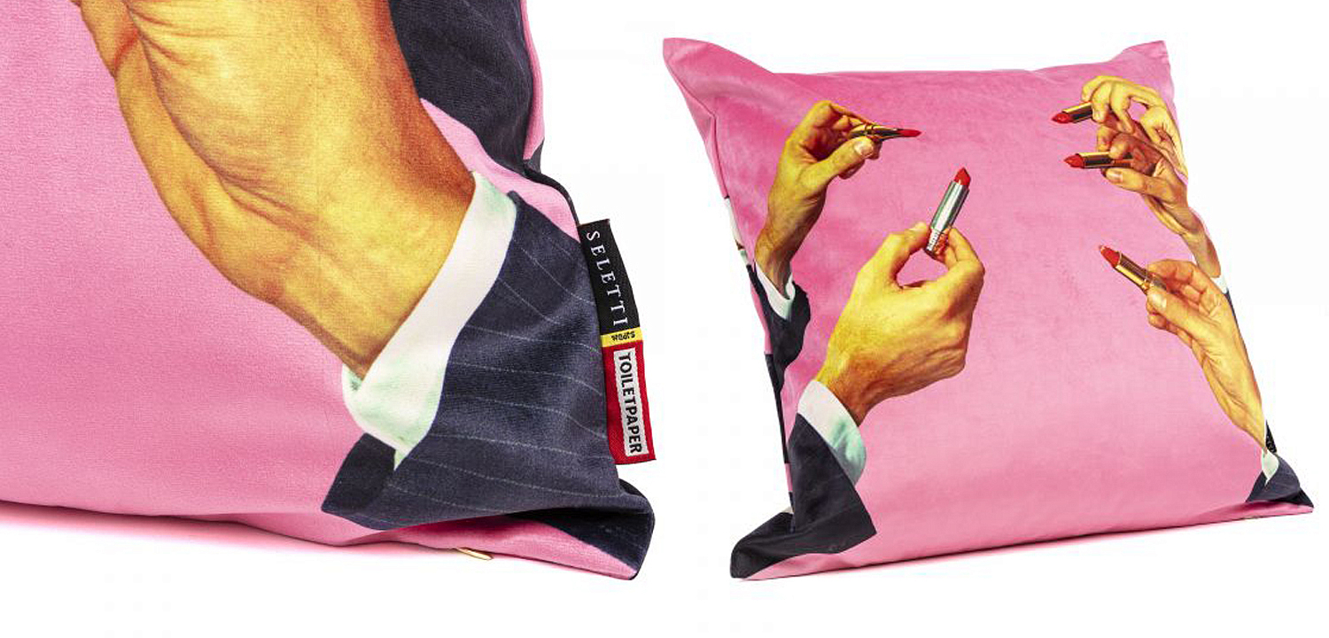 Подушка Seletti Cushion Pink Lipstick Подушка Seletti Cushion Pink Lipstick - Loft-Concept в Рязани