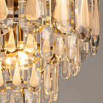 Люстра многоярусная с овальными прозрачными подвесками 36 см Harmonica варинант исполнения - 5 | Loft Concept в Рязани