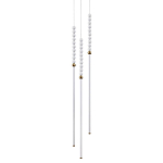 Подвесной светильник с 3-мя вертикальными плафонами и белыми шариками PEARLS Suspension варинант исполнения - 1 | Loft Concept в Рязани
