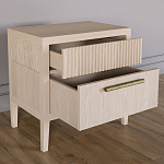 Прикроватная Тумбочка Primo с двумя ящиками Светлый дуб варинант исполнения - 5 | Loft Concept в Рязани