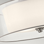 Потолочный светильник с двойным цилиндрическим плафоном из белого стекла и прозрачной органзы Kichler варинант исполнения - 14 | Loft Concept в Рязани