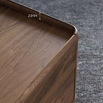 Прикроватный деревянный столик с 2-мя ящиками Moon Walnut Furniture варинант исполнения - 7 | Loft Concept в Рязани