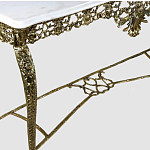 Консоль из бронзы с мраморной прямоугольной столешницей Bronze Console варинант исполнения - 1 | Loft Concept в Рязани