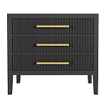 Тумба Primo  с тремя ящиками шпон Черный дуб варинант исполнения - 1 | Loft Concept в Рязани