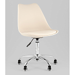 Офисный стул на металлическом основании EGGERY Beige пластик варинант исполнения - 1 | Loft Concept в Рязани