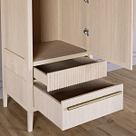 Узкий Шкаф Primo с 2 выдвижными ящиками Светлый дуб варинант исполнения - 5 | Loft Concept в Рязани