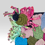 Ковер разноцветный из джинсовой одежды и армейских палаток Upcycling варинант исполнения - 2 | Loft Concept в Рязани