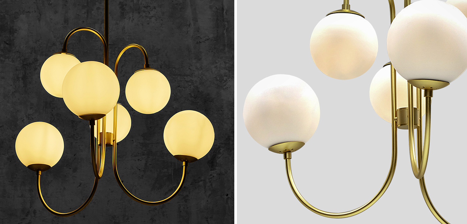 Люстра Gooseneck Pelle Gold Chandelier Люстра Gooseneck Pelle Gold Chandelier - Loft-Concept в Рязани